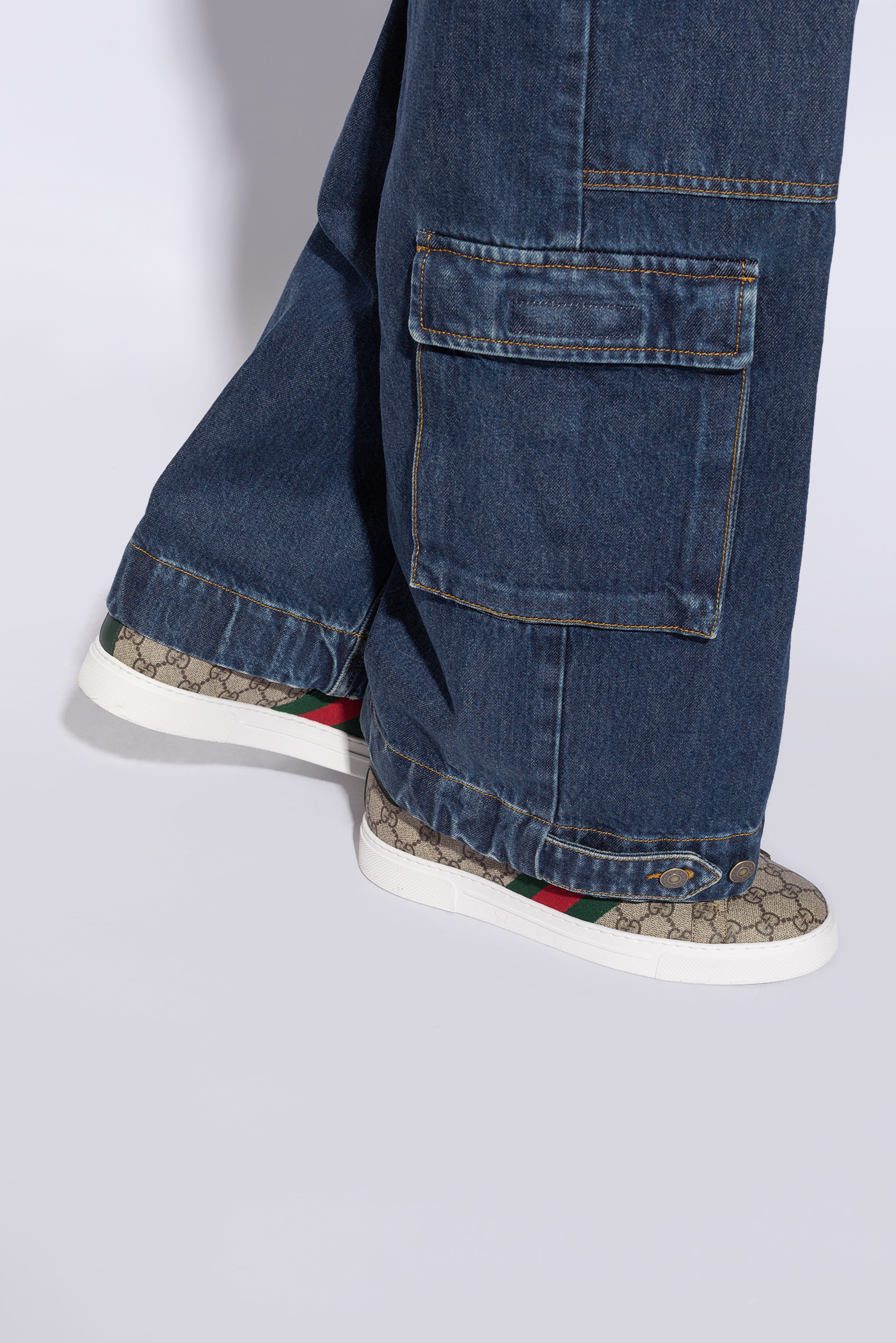 GUCCI デッキシューズ 青/アイボリー GUCCI デッキシューズ 青/アイボリー GUCCI デッキシューズ 青/アイボリー